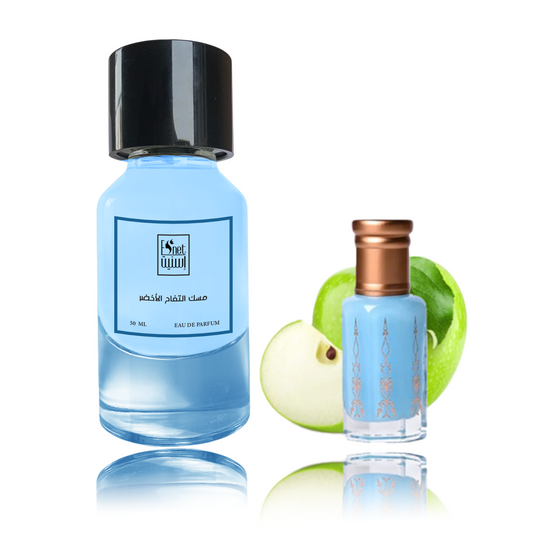 مسك التفاح الأخضر بماء زمزم مع ربع تولة هدية